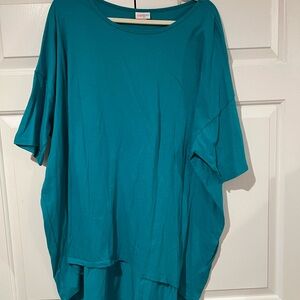 LuLaRoe Teal Irma Tunic 3XL EUC